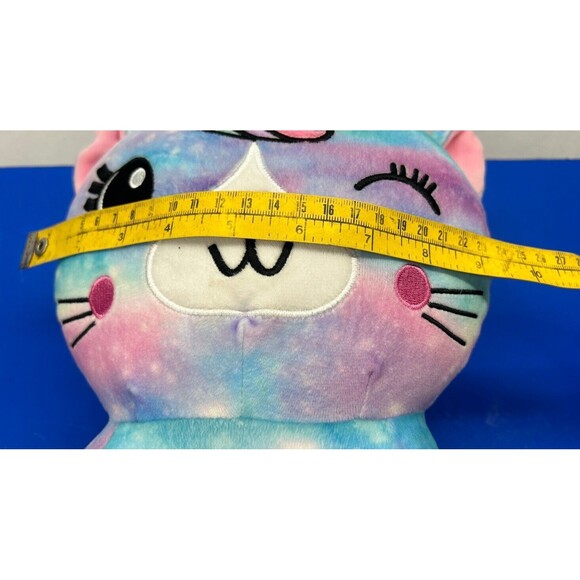 Caticorn Unicorn 2 Scoops 14" Tye Tie Dye Stuffed Plush Embroidered Eyes - Picture 6 of 6